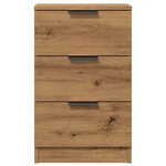 vidaXL Table de chevet chêne artisanal 40x36x65 cm bois d'ingénierie