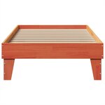 vidaXL Cadre de lit sans matelas cire marron 75x190 cm bois pin massif