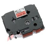 Ruban tz pour ptouch laminé noir/orange fluo 24mmx8m tzeb51 brother