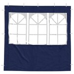 vidaXL Mur de tente de fête 2 pièces 200 x 195 cm Bleu PE et acier