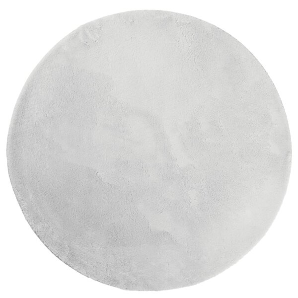vidaXL Tapis HUARTE à poils courts doux et lavable gris Ø 80 cm