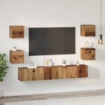 vidaXL Ensemble meuble TV 7 Pièces Bois ancien 60 x 30 x 30 cm