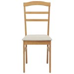 vidaXL Chaise de salle à manger 2 Pièces Naturel et clair