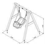 AXI Baby Swing Gris et blanc avec siege Gris et blanc