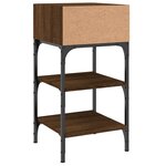 vidaXL Table de chevet chêne marron 35x34 5x70 cm bois d'ingénierie