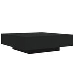 vidaXL Table basse noir 100x100x31 cm bois d'ingénierie