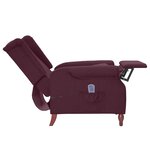 vidaXL Fauteuil de massage inclinable Violet Tissu