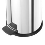 Hailo poubelle à pédale solid m 12 l inox avec bac intérieur galvanisé