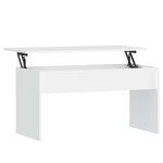vidaXL Table basse Blanc 102x50 5x52 5 cm Bois d'ingénierie