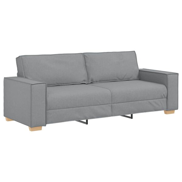 vidaXL Canapé 3 places Gris clair 220x78x84 cm Tissu