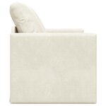 vidaXL Canapé-lit avec coussin Crème 122 x 70 x 60 cm Velours