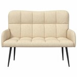 vidaXL Sofa 2 places Crème 115 x 61 x 87 cm Tissu