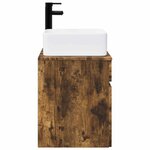 vidaXL Meuble de lavabo mural Chêne fumé 49 x 41 x 63 cm