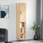 vidaXL Buffet haut Chêne sonoma 34 5x34x180 cm Bois d'ingénierie