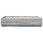 vidaXL Cadre de lit sonoma gris 140x190 cm bois d'ingénierie