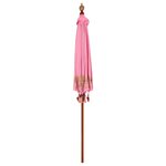vidaXL Parasol Autre Rose x 260 cm Coton et bois massif