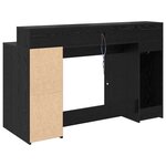 vidaXL Bureau avec porte Chêne noir 140 x 55 x 91 cm Bois d'ingénierie