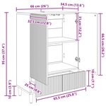 vidaXL Buffet Chêne artisanal 66 x 34 5 x 95 cm Bois d'ingénierie