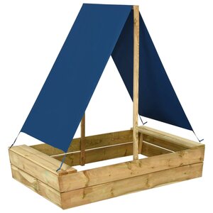 vidaXL Bac à sable avec toit 80x60x97 5 cm Bois de pin imprégné