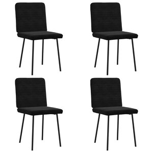 vidaXL Chaises à manger lot de 4 Noir Velours