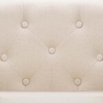 vidaXL Fauteuil beige tissu