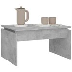 vidaXL Table basse gris béton 68x50x38 cm bois d'ingénierie