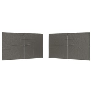 vidaXL Mur de tente de fête 2 Pièces Anthracite 400 x 195 cm PE et acier