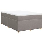 vidaXL Sommier à lattes de lit avec matelas taupe 120x190 cm tissu