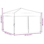 vidaXL Tente de réception pliable avec parois Bleu 3x3 m