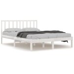 vidaXL Cadre de lit sans matelas blanc bois de pin massif 120x190 cm