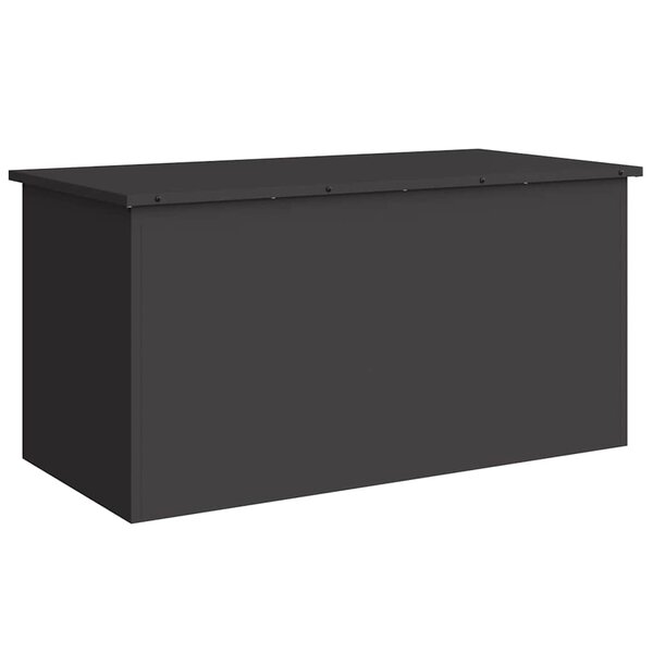 vidaXL Boîte de Rangement Extérieure Noir 100 x 50 5 x 50 cm Acier