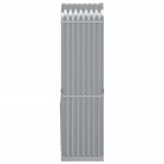 vidaXL Porte-bûches gris clair 40x45x170 cm acier galvanisé