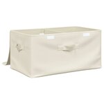 vidaXL Boîtes de rangement 2 Pièces Tissu 43x34x23 cm Crème