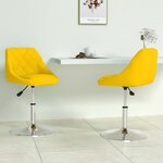 vidaXL Chaises à manger pivotantes lot de 2 jaune moutarde velours