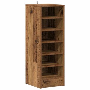 vidaXL Armoire à chaussures vieux bois 32x35x92 cm bois d'ingénierie