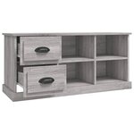 vidaXL Meuble TV sonoma gris 102x35 5x47 5 cm bois d'ingénierie