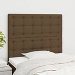 vidaXL Tête de lit marron foncé 100x5x118/128 cm Tissu