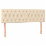 vidaXL Sommier à lattes de lit avec matelas Crème 160x200 cm Tissu