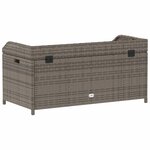 vidaXL Banc de rangement gris résine tressée et bois d'acacia