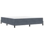 vidaXL Lit à ressorts avec matelas Gris foncé 180 x 210 cm tissu