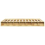 vidaXL Cadre de lit sans matelas 120x190 cm bois massif de chêne