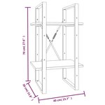 vidaXL Bibliothèque 2 niveaux Chêne brun 40x30x70 cm Bois d'ingénierie