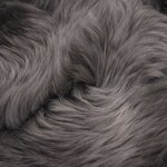 vidaXL Coussins de chaise lot de 2 Gris clair 40x40cm Mouton véritable