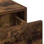 vidaXL Table de maquillage murale Chêne fumé 100x40x70 cm