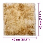 vidaXL Coussins de chaise lot de 2 Mélange de marron Mouton véritable