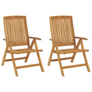vidaXL Chaises de jardin inclinables lot de 2 bois massif de teck