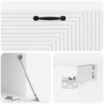vidaXL Meuble TV mural Montage mural Blanc brillant 98 x 41 x 30 cm