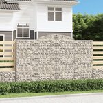 vidaXL Paniers à gabions arqués 13 Pièces 300x50x180/200 cm fer galvanisé