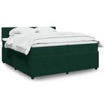 vidaXL Sommier à lattes de lit et matelas Vert foncé 200x200cm Velours