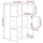 vidaXL Bibliothèque chêne marron 60x24x76 5 cm bois d'ingénierie